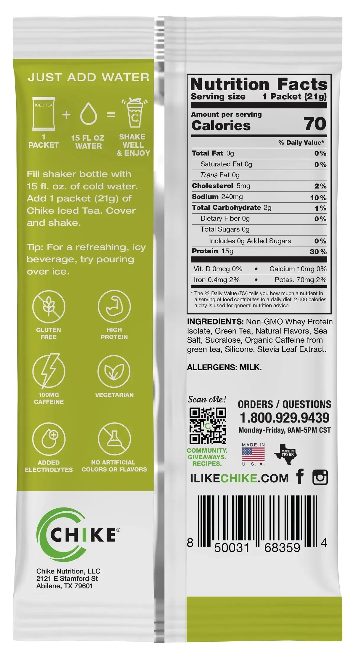 Chike Protein Iced Tea Single Packets - Image 4